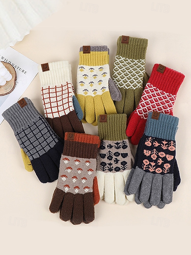 gants d'hiver tricotés pour femmes avec fonction écran tactile, mitaines en laine chaudes en plusieurs couleurs, cadeau de Noël pour l'extérieur, vêtements décontractés et de vacances de 2025 ? $14.99 –P8