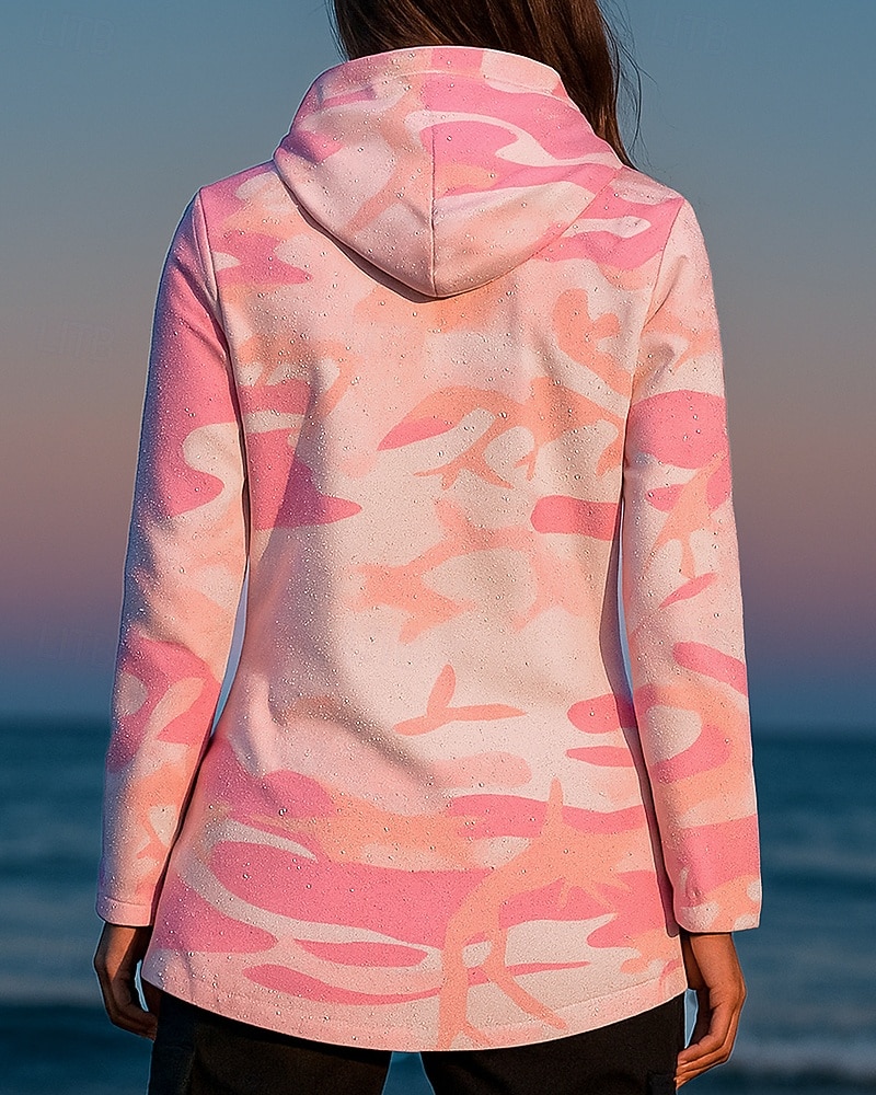 Damen Outdoorjacke Wanderjacke Fleecejacke Außen Fleece-Futter Wasserdicht Winddicht Wanderoutfits Wanderbekleidung Winter Herbst Jacke Jagd Ski / Snowboard Camping / Wandern / Höhlenforschung Tarnung 2026 - $48.99 –P2