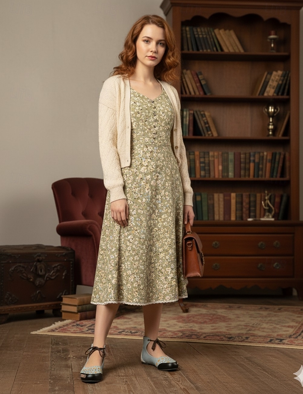 Zapatos planos vintage con cordones para mujer: bailarinas casuales de gamuza hueca retro para uso diario 2025 - $42.99 –P1