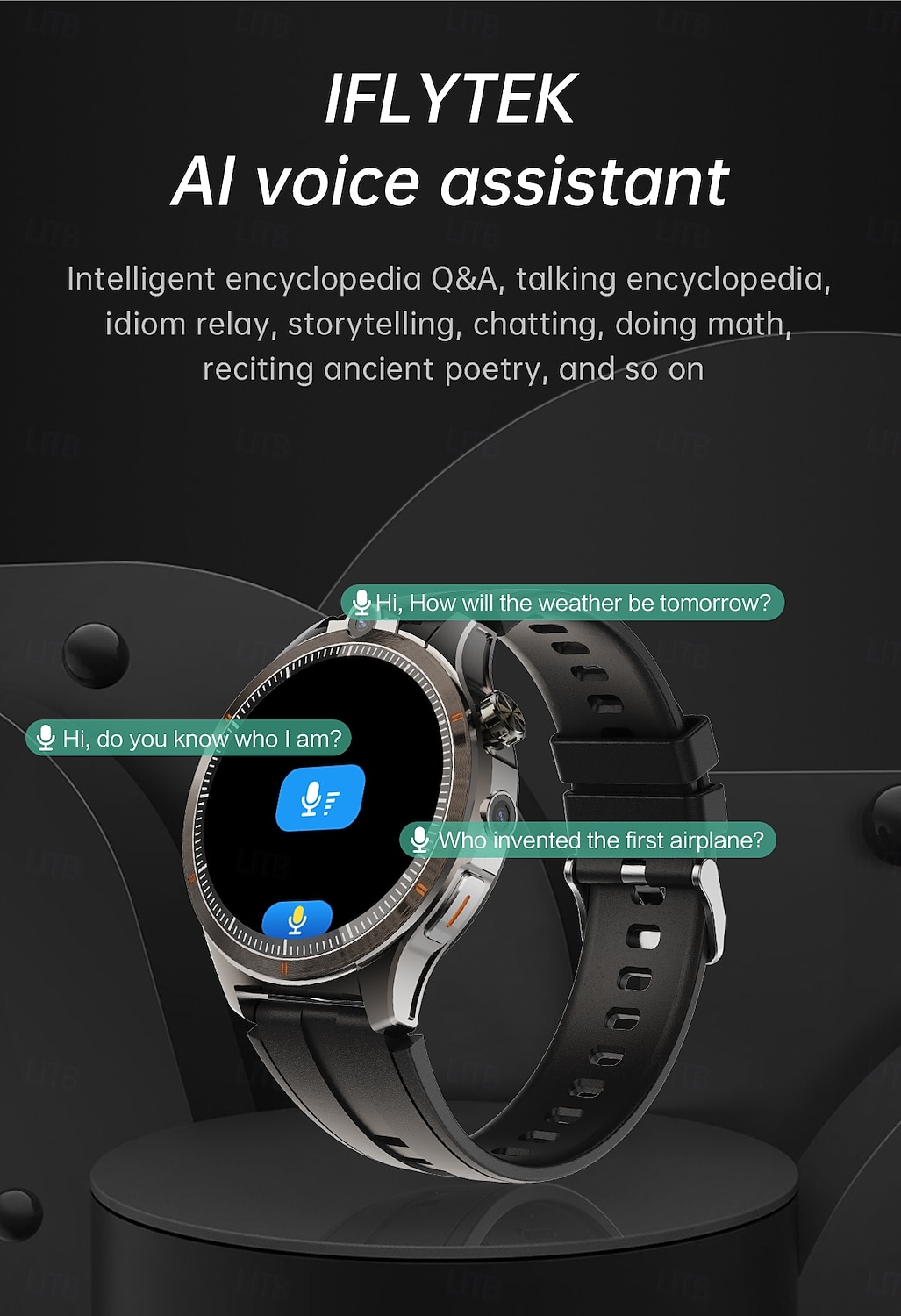 LW9 Montre intelligente 1.43 pouce Smartwatch Montre Connectée Bluetooth 4G Surveillance de la température Podomètre Rappel d'appel Compatible avec Android iOS Hommes GPS Longue Veille Appels Mains de 2025 ? $131.99 –P20