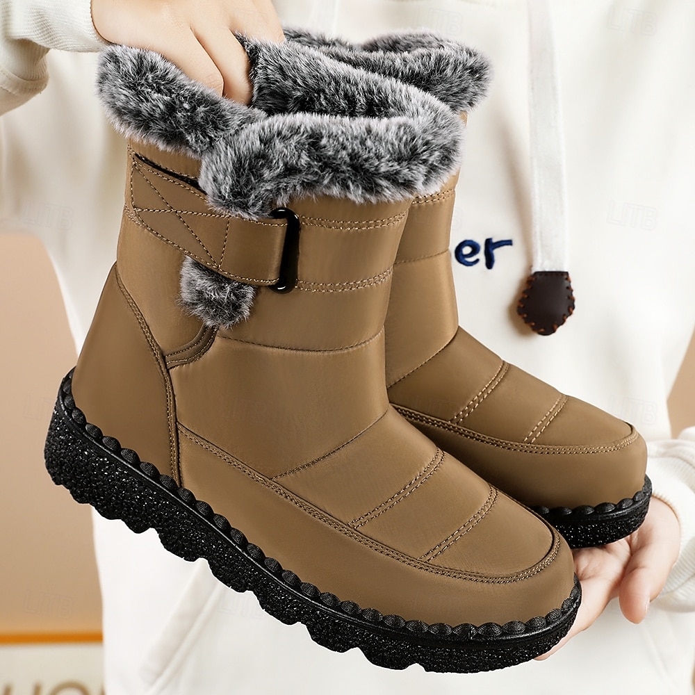 Mujer Botas Botas de nieve Diario Tacón Plano Dedo redondo Casual Satén Mocasín Vino Negro Azul 2026 - $32.99 –P6