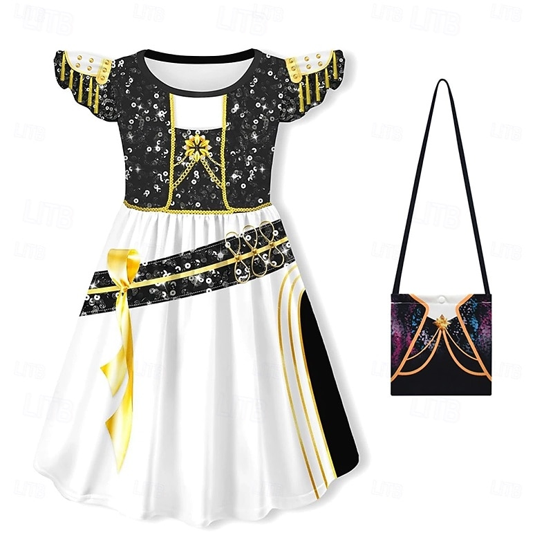 Strój inspirowany koreańską idolką, gwiazda popu, moda filmowa, kostium cosplay, wirtualny idol, cosplay filmowy na szkolny występ dziewczynki na Halloween karnawał 2026 - $27.99 –P4