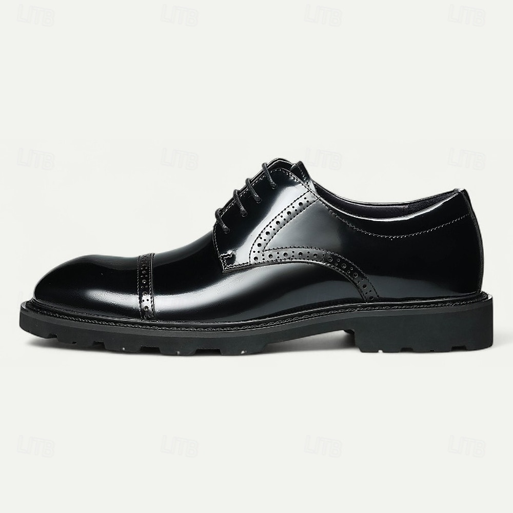 Мужские светло-коричневые туфли-оксфорды, классические деловые туфли на шнуровке с отделкой в стиле броги для офиса, свадеб и вечерних мероприятий 2025 - €104.15 –P16