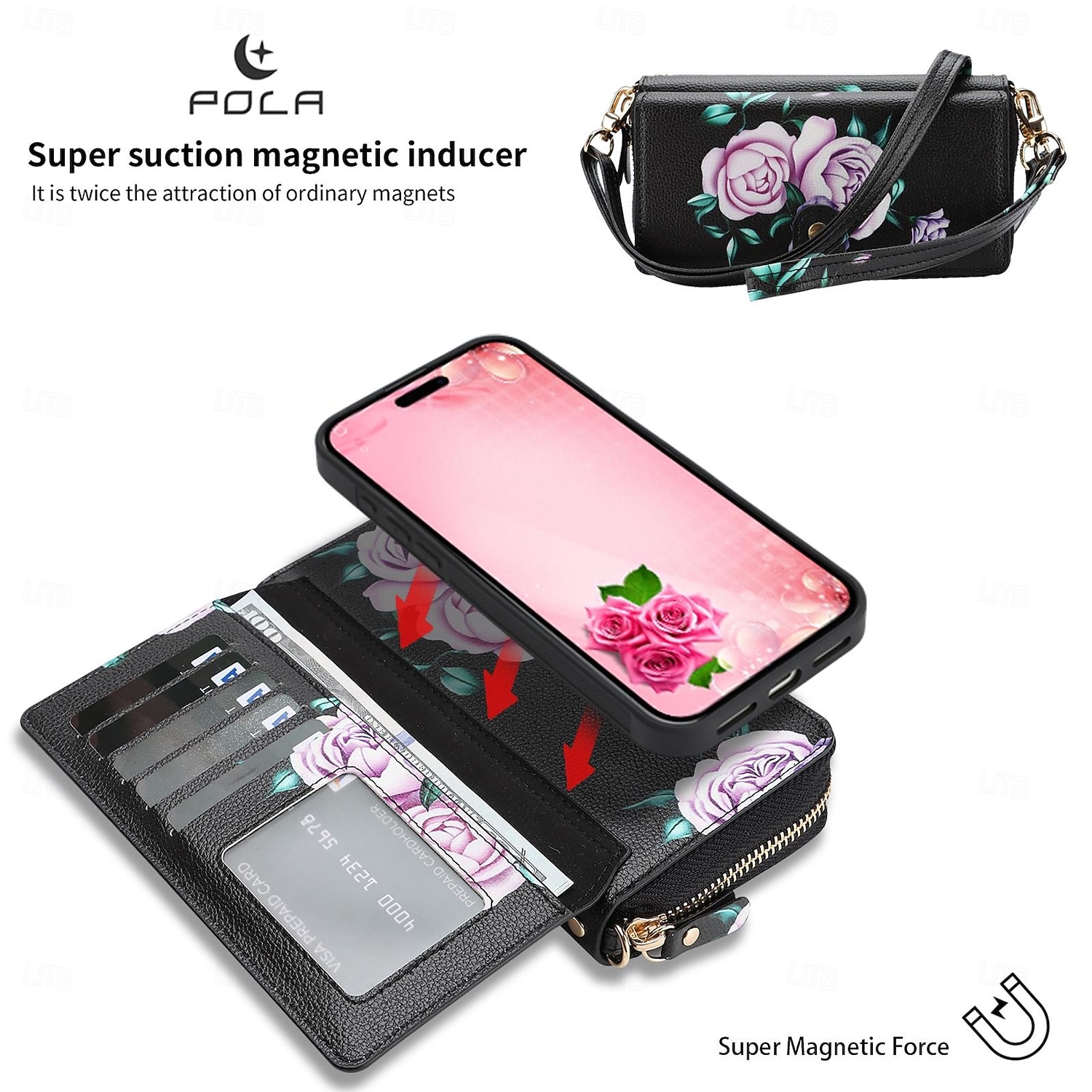 Phone Case For iPhone 17 Pro Max 17 Air 16 15 14 Pro Max Plus 13 Pro Max Wallet Case Detachable Full Body Protective with Lanyard Retro Genuine Leather 2025 - $34.99 –P5