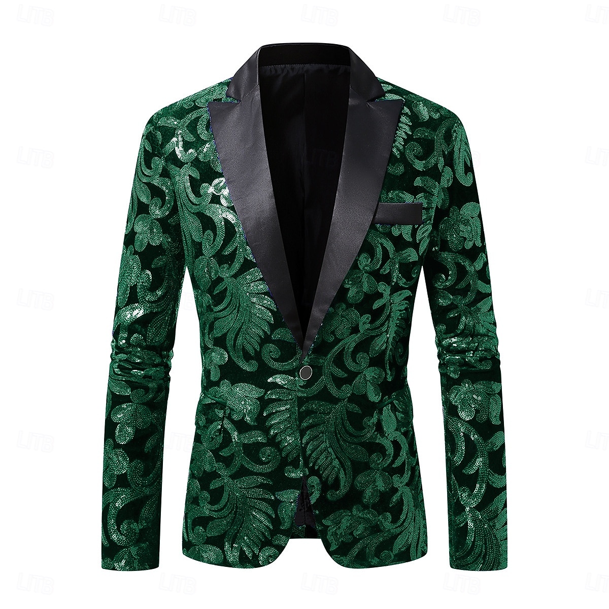 Per uomo Giacca blazer Collare di chiusura Moda Floreale Blazer Rosso Blu Viola Vestibilità aderente Monopetto Un Bottone del 2025 a $59.99 –P7
