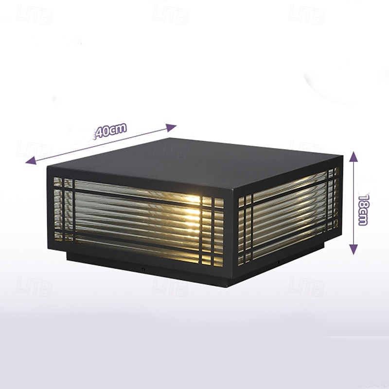 Водонепроницаемые наружные светильники-колонны, уличные светильники-колонны, квадратные светильники-колонны со степенью защиты IP65, уличные водонепроницаемые светильники-колонны из алюминиевого 2026 - $172.99 –P7