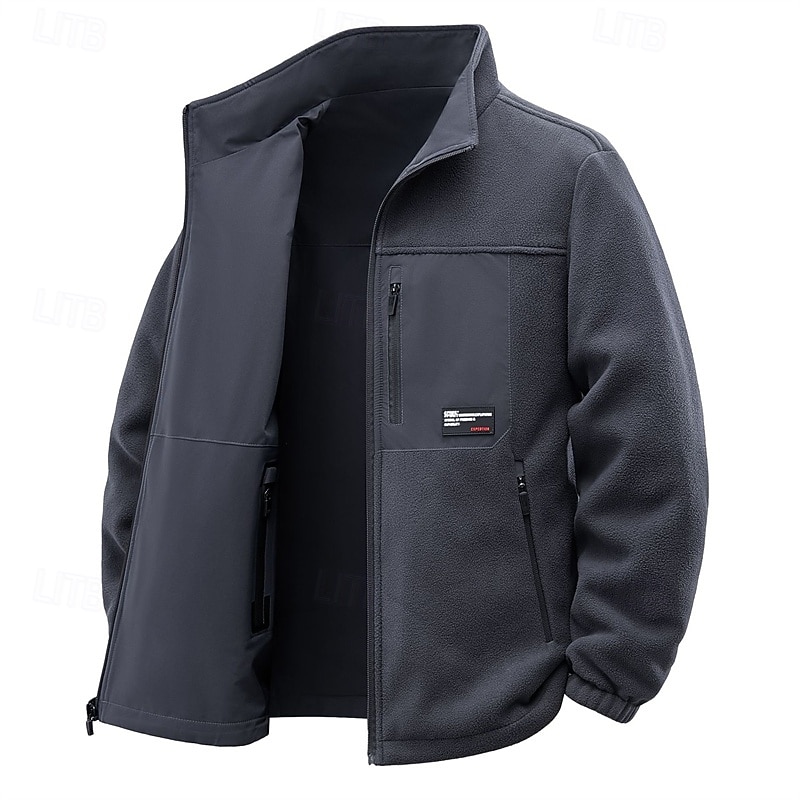 Hombre Chaqueta al aire libre Impermeable Chaqueta para senderismo Diario Senderismo Resistente al Viento A Prueba de Lluvia Bolsillo Otoño Invierno Plano Moda Clásico Escote Chino Regular Negro 2026 - $57.99 –P4