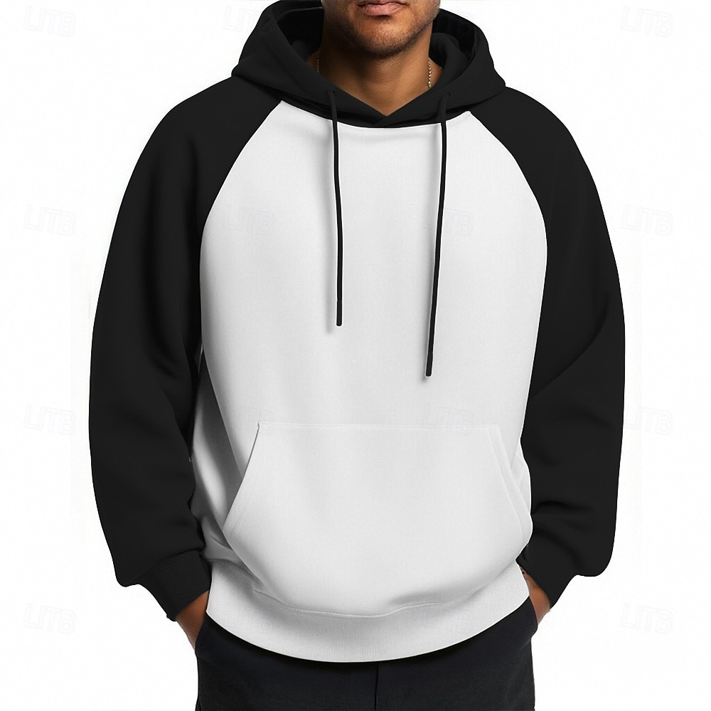Hombre Sudadera Negro Vino Azul Marino Verde Trébol Azul claro Con Capucha Bloque de color Correa Retazos Bolsillo Deporte Diario Festivos Poliéster Ropa de calle Básico Casual Primavera Otoño Ropa 2026 - $33.99 –P13