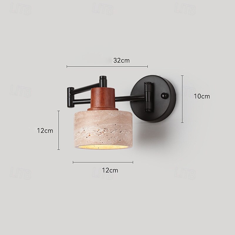 Wandleuchte aus gesintertem Stein mit Schwenkarm in Beige 2026 - $217.29 –P6