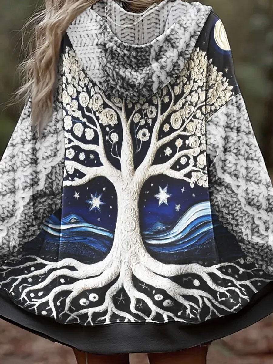 Women's Zip Up Hoodies Floral Graphic Geometric Punk Active Vintage Long Sleeve Hooded Regular Tops Casual Home Dailywear Blue Fall Winter 2026 - $42.99 –P3
