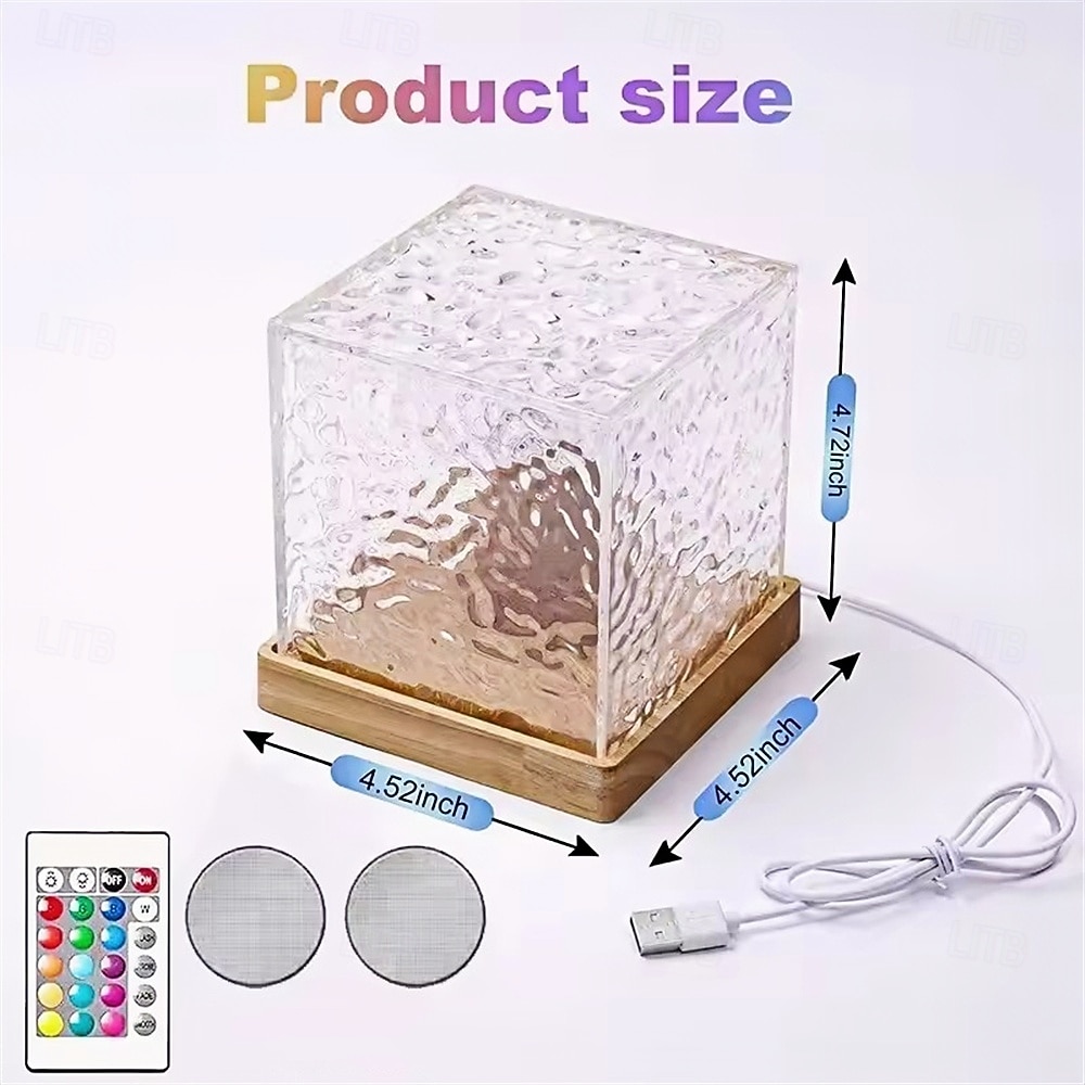 Ocean Wave Projector Light USB, 16 Colors Gradual Rotating Water Lamp with Remote Control, Beach Decor Sea Themed Northern Lights Projector for Office Bedroom Bar Restaurant 2026 - $26.99 –P1