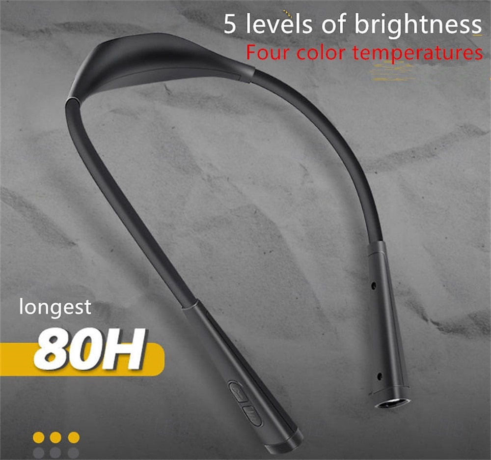 1 Pc LED Neck Hung Light Hands Free Neck Light 5 Level Light 4 Temperature Rechargeable USB Reading Lamp High Quality Neck Book Light 2026 - $32.99 –P2