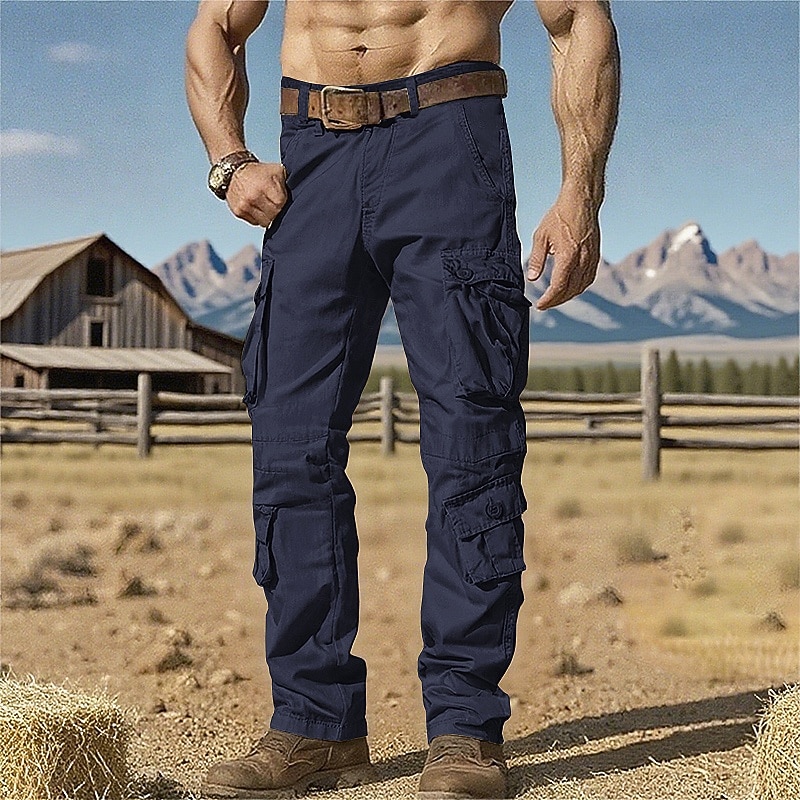 Pánské Kargo kalhoty Kalhoty Dağcı Pantolonu Knoflíky Multi kapsa Bez vzoru Nositelný Venkovní Denní Outdoor a turistika Módní Klasické Šedozelená Armáda žlutá 2025 - $28.99 –P8