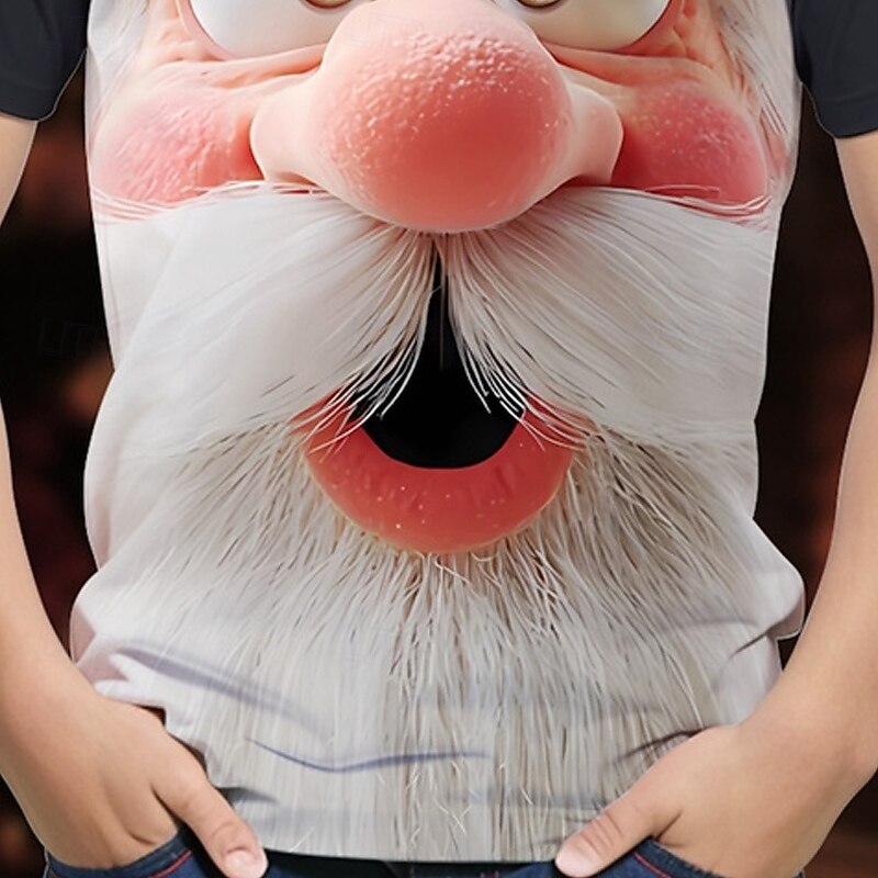 Christmas Boys' 3D Graphic Santa Claus T shirt Tee Short Sleeve Summer Spring Fashion Basic Kids 4-12 Years Crew Neck Outdoor Casual Daily Regular Fit 2025 - $11.99 –P3