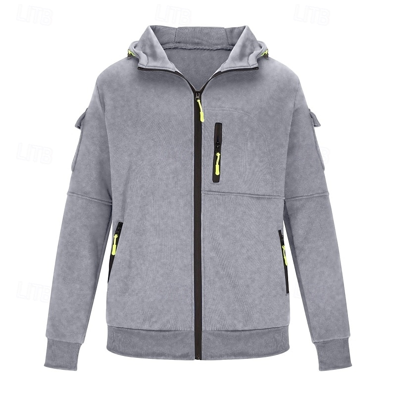 Hombre Sudadera Sudadera con capucha y cremallera completa Sudadera táctica con capucha Rojo tinto Negro Blanco Verde Ejército Rojo Con Capucha Plano Cremallera Deporte Casual Diario Ropa de calle 2025 - $27.99 –P1