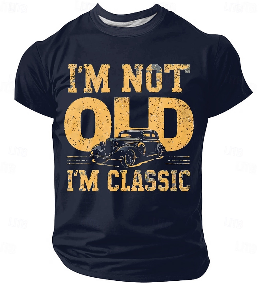 Männer Klassiker Auto T-Shirt Ich Bin Nicht Alt Ich Bin klassisch Retro Grafik T-Shirt Kurze Ärmel Lustiges Auto Liebhaber Geschenk 2026 - $19.49 –P3