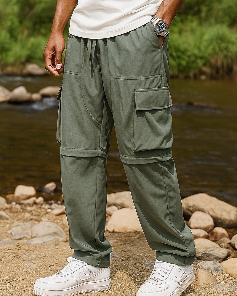 Miesten Reisitaskuhousut Irtolahjehousut Vaellushousut Softshell-housut Ulko- Normaali Nopea kuivuminen Alaosat Tasku Joustava vyötärö Musta Armeijan vihreä Retkeily ja vaellus Juoksu S M L XL XXL 2025 - $26.99 –P2