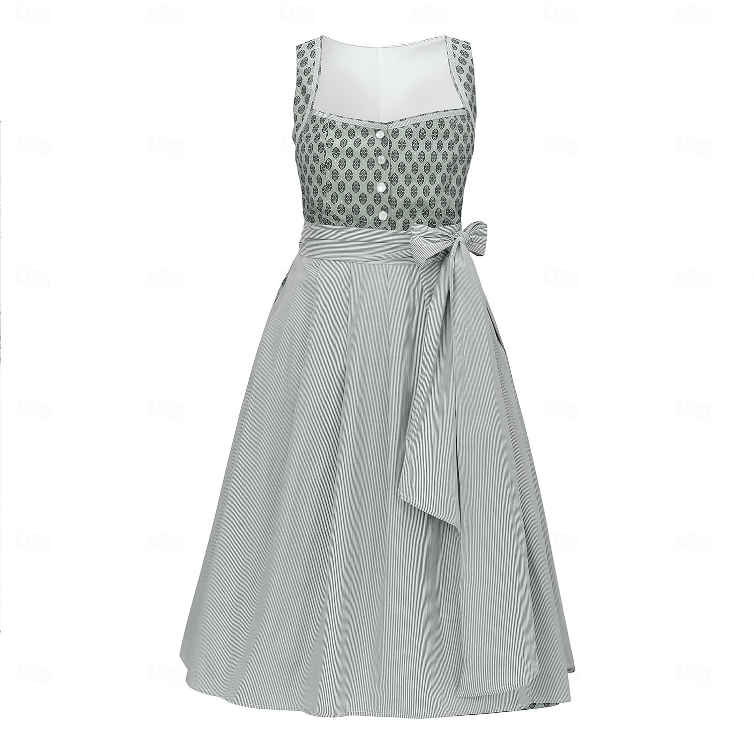 Oktoberfest Dress Dirndl Trachtenkleider Midi Length Maid Bavarian German Wiesn Women's Traditional Style Cloth Without Blouse (75CM) 2026 - $77.99 –P1