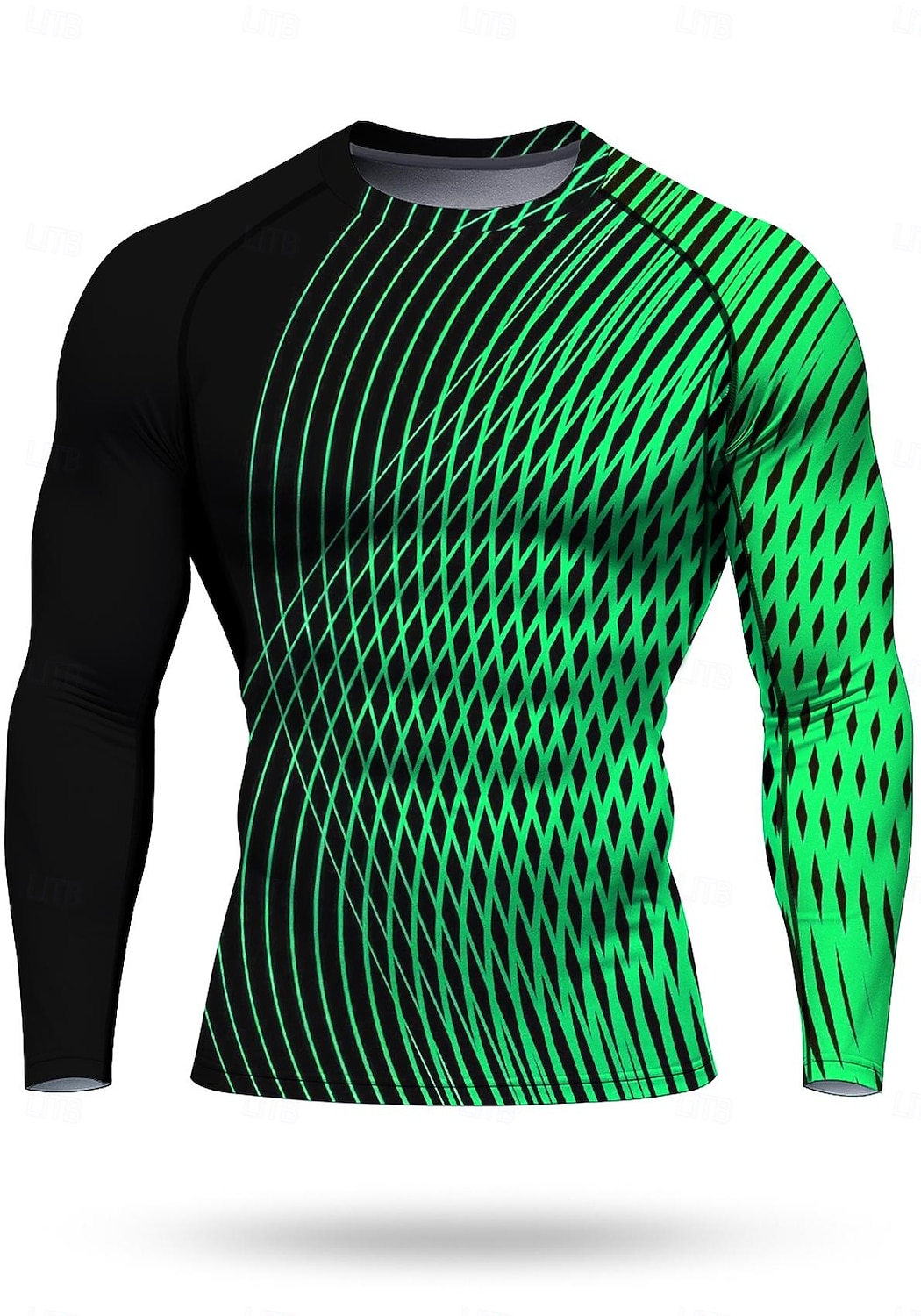 Муж. Футболка для бега Спортивная рубашка Фитнес-рубашка Рубашка тренировки Беговой верх Длинный рукав Футболка Футболка Геометрический принт UPF 50 Устойчивость к УФ Мягкий Впитывает пот и влагу 2025 - $18.99 –P4