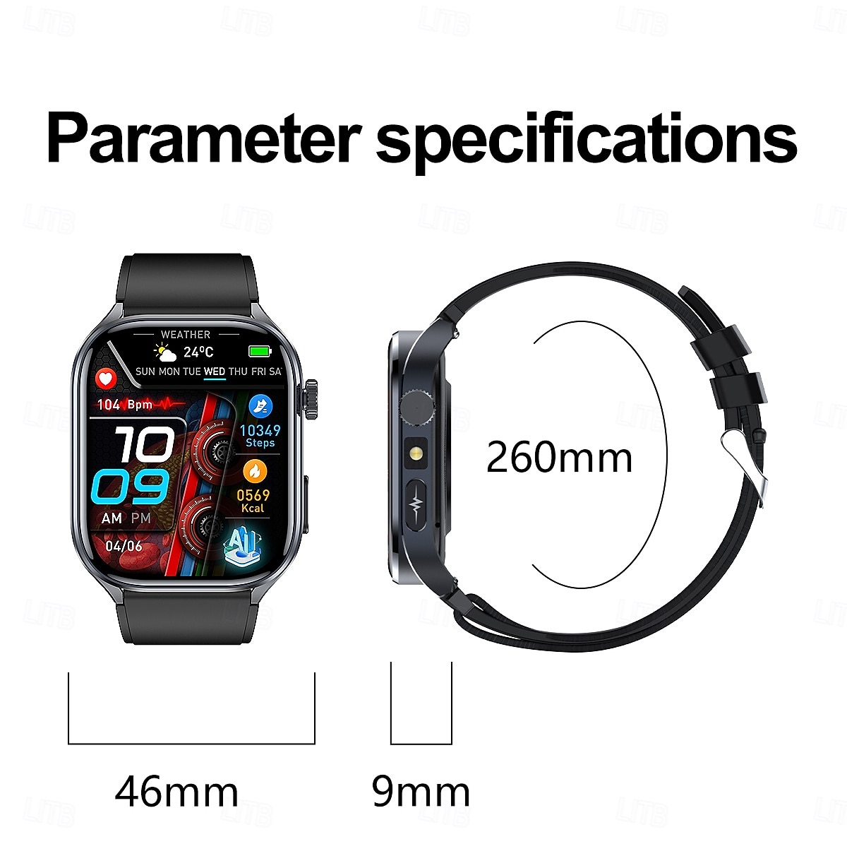 iMosi ET572 Relógio inteligente 2 polegada Relógio inteligente Bluetooth ECG + PPG Monitoramento de temperatura Podômetro Compatível com Android iOS Feminino Masculino Suspensão Longa Chamadas com de 2025 por $51.99 –P17