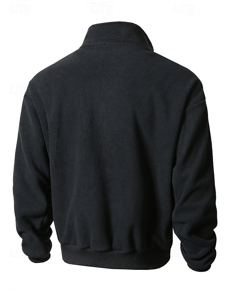 Per uomo Giacca Invernale Giacca in Pile Giacca Casual Vacanza Quotidiano Calore Termico Tasca Pile Autunno Inverno Semplice Moda Streetwear Collo alla coreana Regolare Nero Cachi Verde militare del 2025 a $27.99 –P16