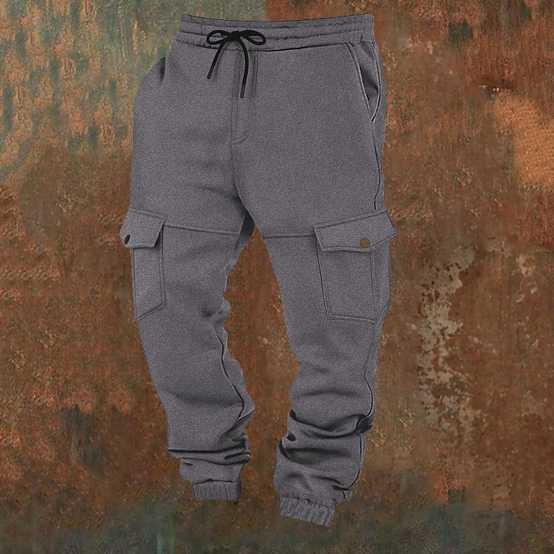 Hombre Pantalones de Deporte Pantalones de lana Persona que practica jogging Pantalones Pantalones de invierno Correa Bolsillo Cintura elástica Plano Comodidad Templado Deporte Diario Moda Casual 2026 - $20.99 –P6