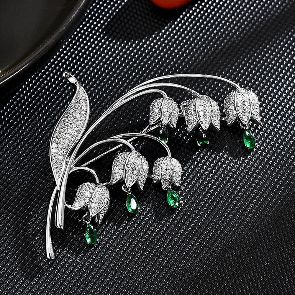 Broschen Klassisch Retro Blume Elegant Mode Personalisierte Einfach Luxus Brosche Schmuck Weiß / Silber Perlenrosa Grün Für Hochzeit Party Geschenk Verlobung Abschlussball Festival 2025 - $34.99 –P4