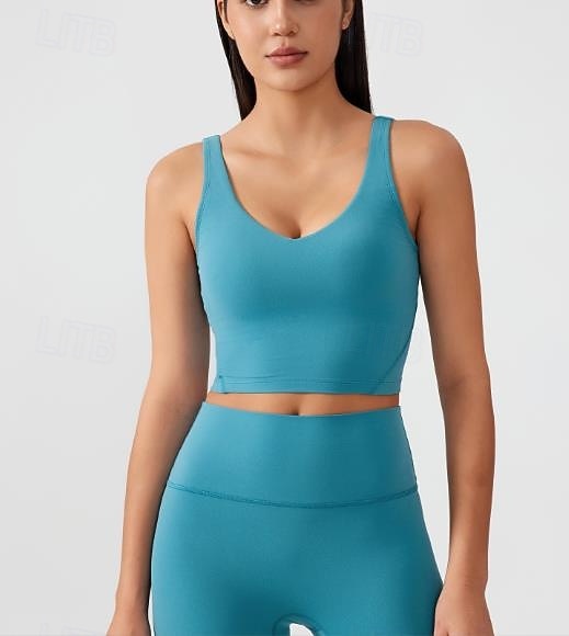 Damskie Top do jogi Stanik sportowy Bielizna Střední podpora Nagi Jednolity/zwykły kolor Sport Odzież sportowa Srebrny Czarny Pilates Zumba Bieganie 2026 - $26.99 –P7