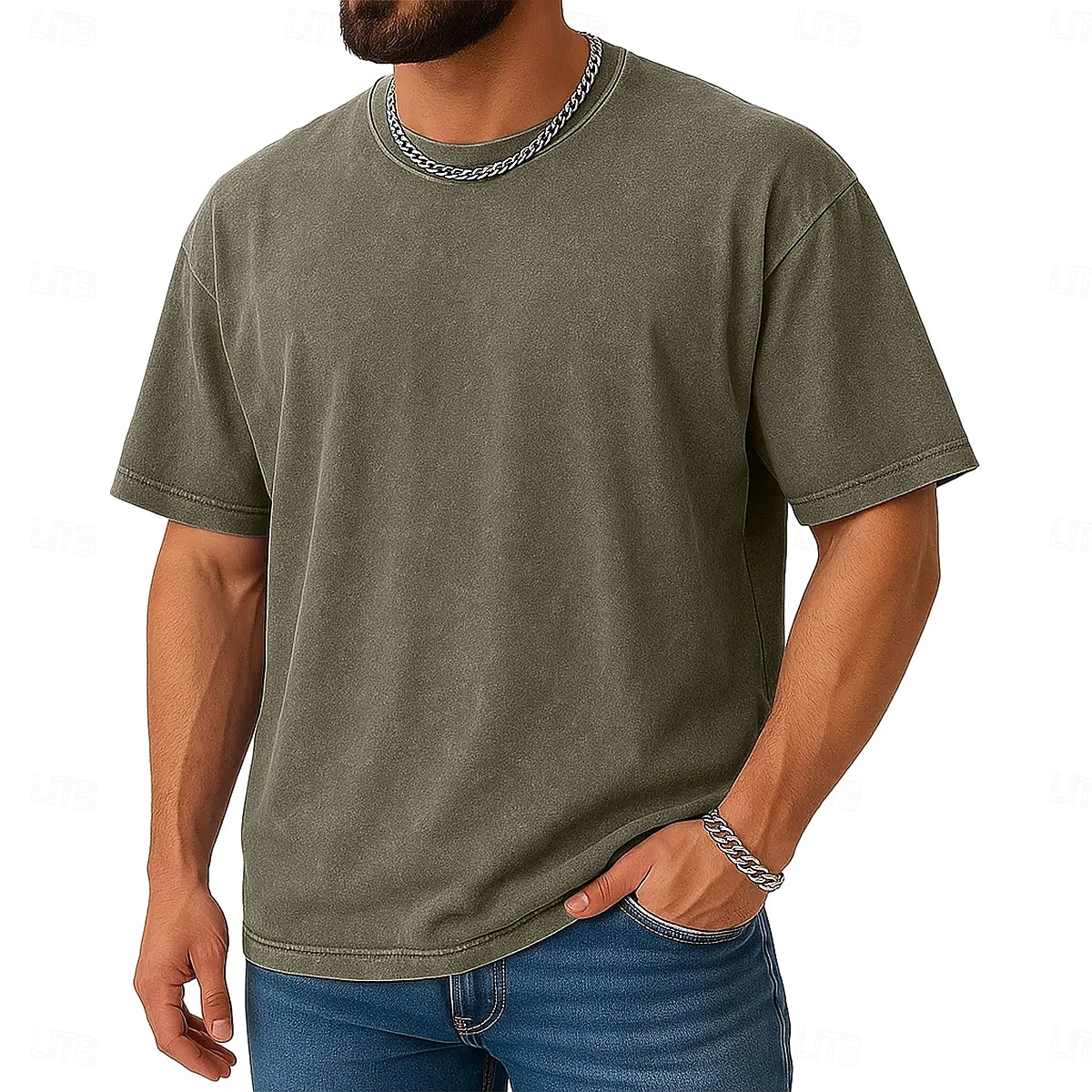 SoftFade™ Herren T-Shirt Kurzarm Rundhalsausschnitt Sommer Frühling Einfarbig Elegant Vintage Neutral Rundhalsausschnitt Verwaschen Einfarbig Lässig Zuhause Outdoor Schwarz Pink Königsblau Top Tee 2026 - $26.99 –P8