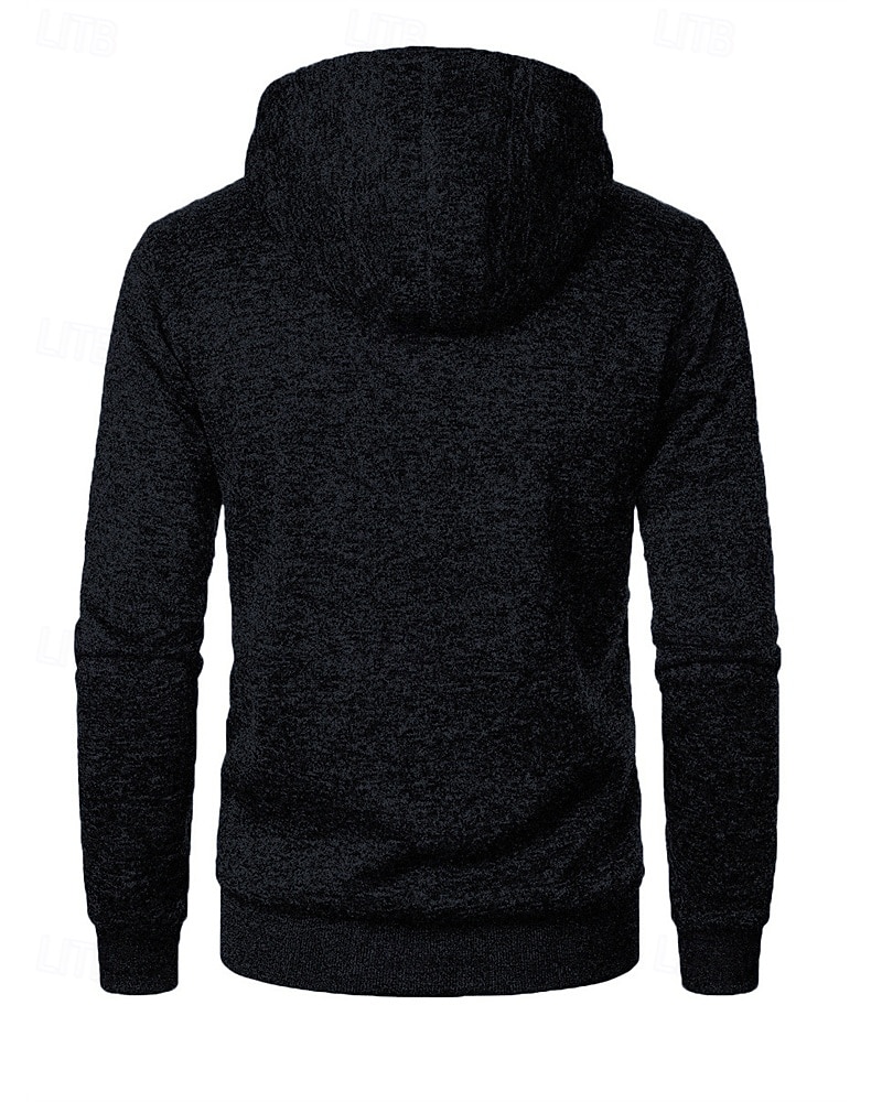 Herren Freizeitjacke Pullover Mantel Urlaub Täglich Warm Tasche Herbst Winter Einfach Mode Klassisch Mit Kapuze Regulär Schwarz Marineblau Blau Dunkelgray Jacken 2025 - $19.49 –P12