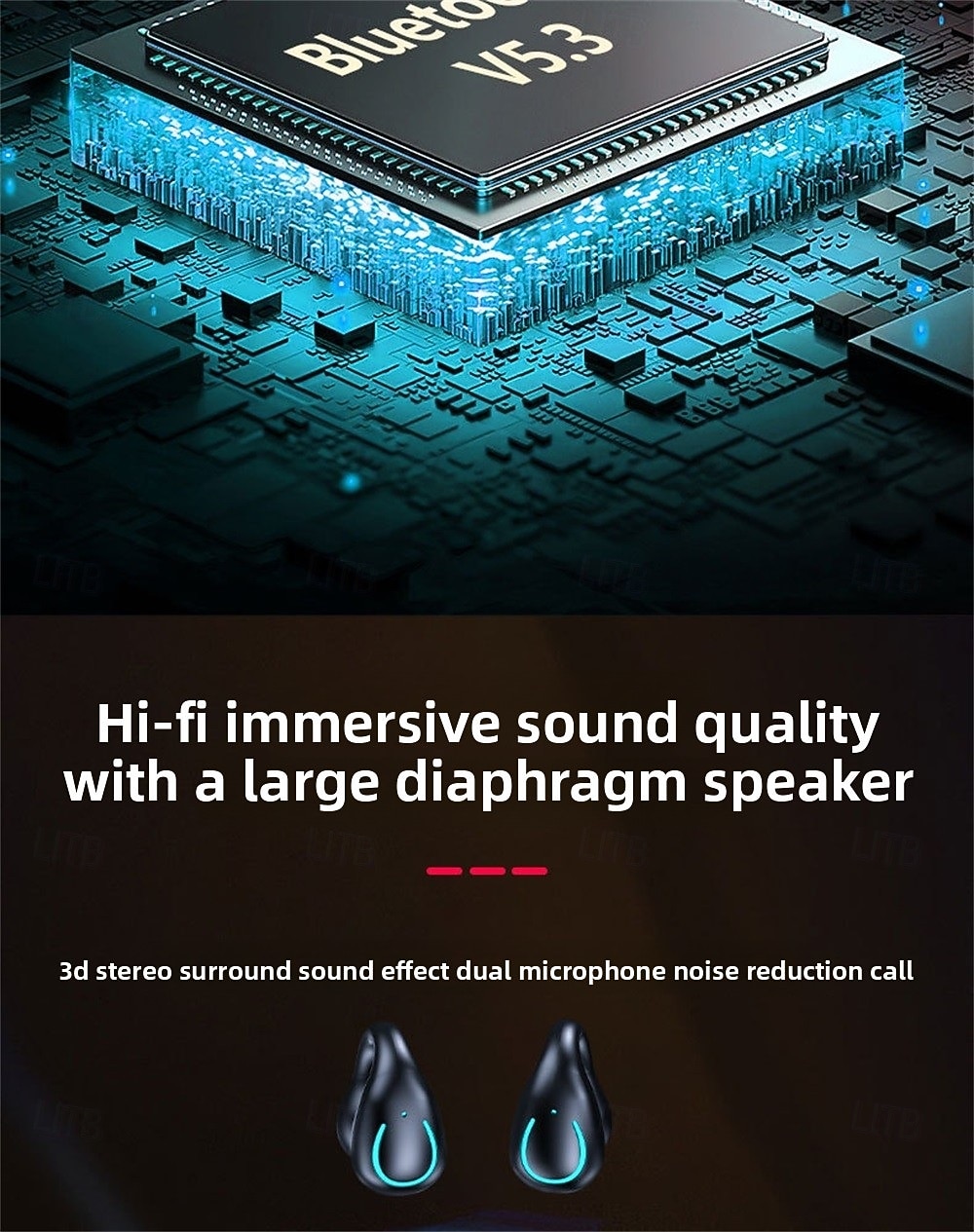 Q71 TWS True auriculares inalámbricos En el oido Auriculares de Gancho Bluetooth5.0 Deportes Impermeable Estéreo para Apple Samsung Huawei Xiaomi MI Entrenamiento de gimnasio Esquí Camping 2025 - $34.99 –P8