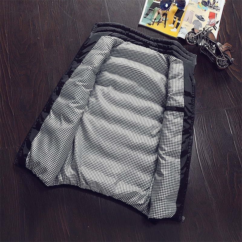 Ανδρικά Γιλέκο Puffer Veste Gilet Διακοπές Καθημερινά Ημερομηνία Μοντέρνα Καθημερινό Φθινόπωρο Χειμώνας Τσέπη Πολυεστέρας Διατηρείτε Ζεστό Άνετο Συμπαγές Χρώμα Φερμουάρ Όρθιος Γιακάς Κανονικό 2026 - $29.99 –P3