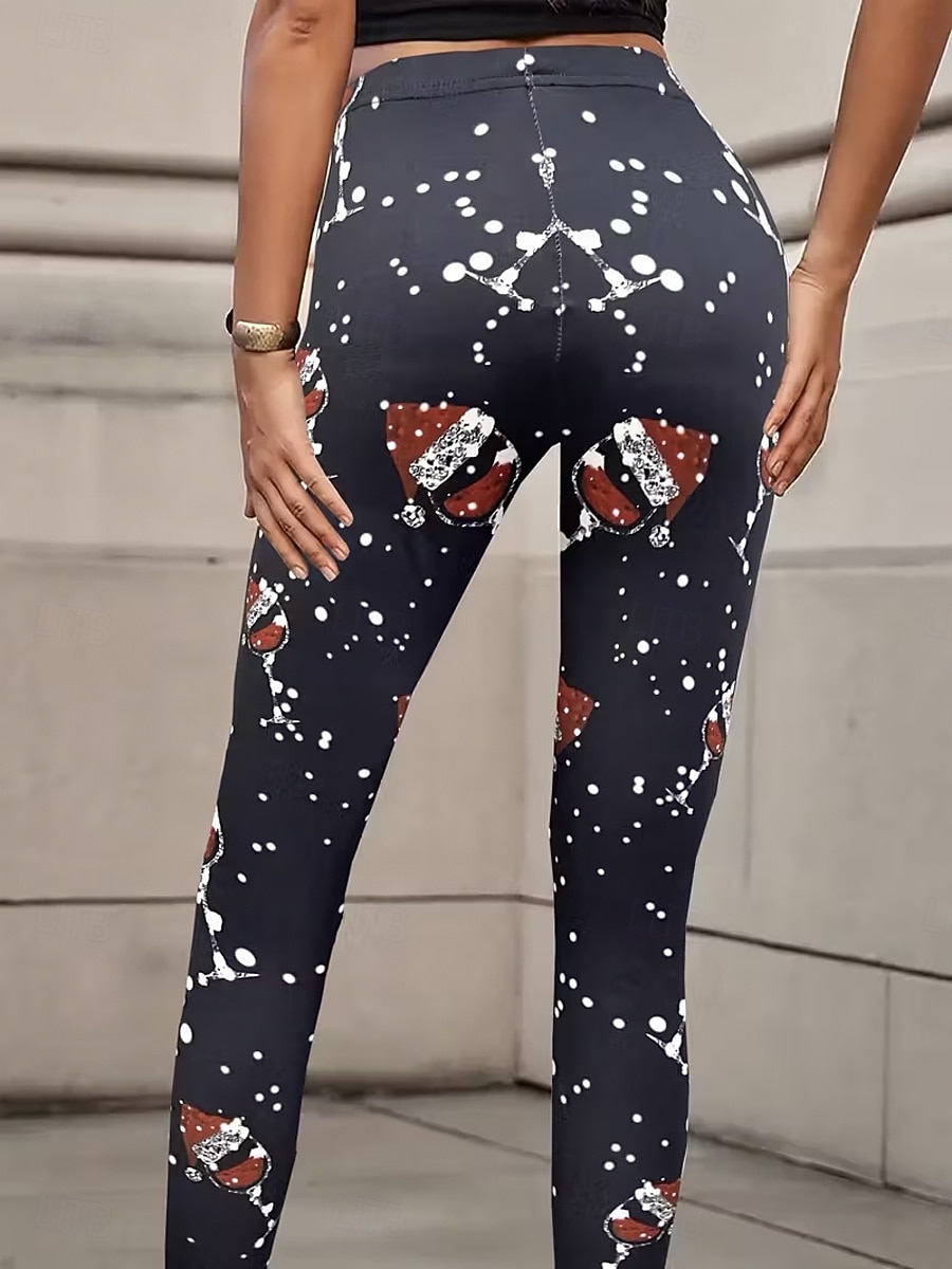 Femmes Leggings Vacances ancien Mode Longueur complète Taille hautePantsNoël Graphique Impression Chaleur Thermique Doux Respirant Élastique Formel Extérieur Vacances Noir Été Printemps Automne Hiver de 2025 ? $26.99 –P3