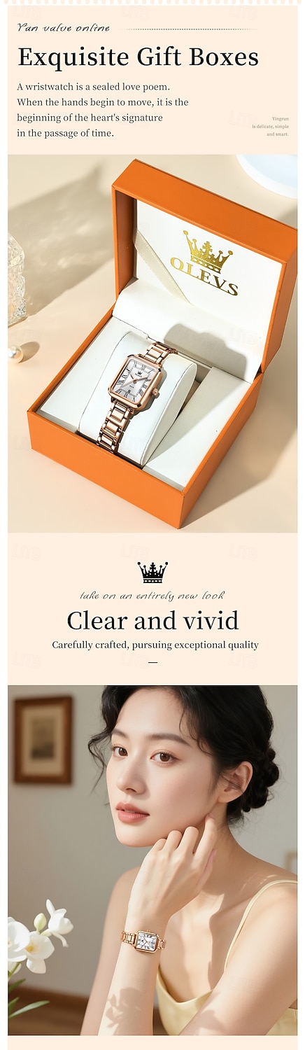 OLEVS 5641 Quartz Watch Woman Top Brand Original Waterproof Watch Mother's Day Gift for women Stainless Steel Strap Roman Scale Date Wristwatch 2026 - $35.99 –P2
