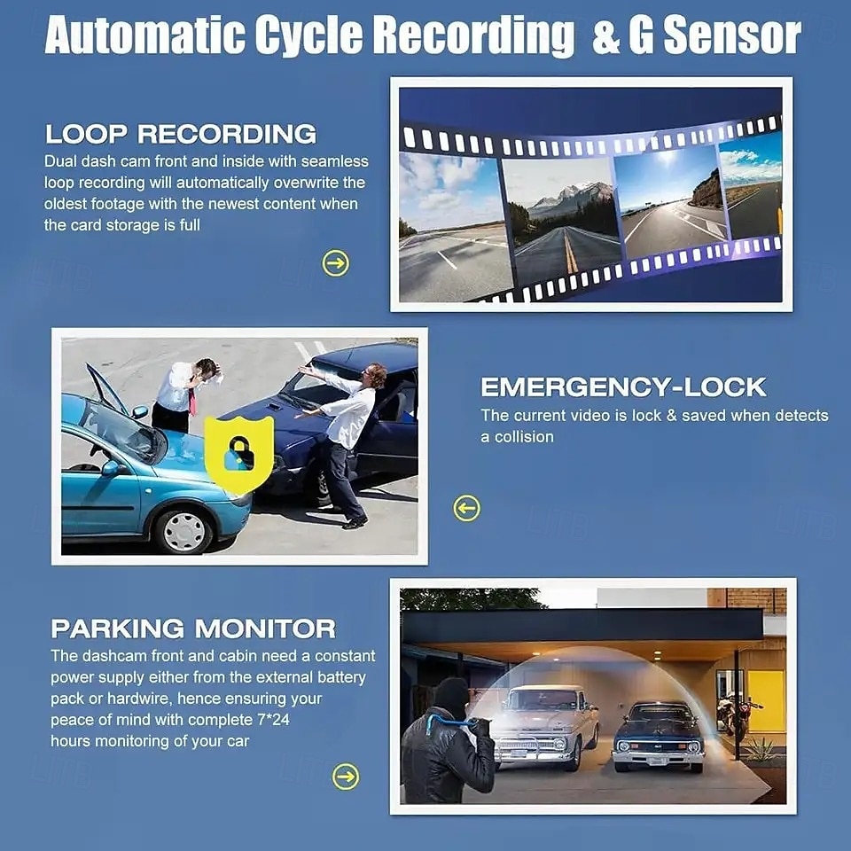 1080p Full HD / Boot automatic recording Car DVR  Wide Angle 2 inch Dash Cam with Loop recording / Fast recording / Video  photo 4 infrared LEDs Car Recorder 2025 - $46.99 –P3