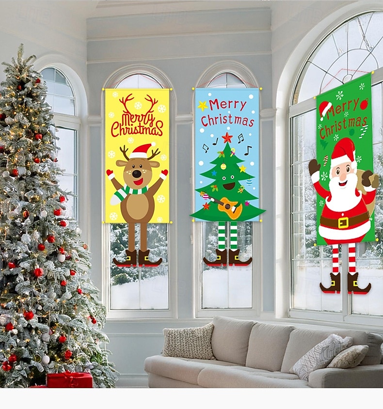 2025 nieuw wandtapijt voor slaapkamerdecoratie, deurdecoratie, etalage van hotel en winkelcentrum, festivaldecoratie, stoffen ornament 2025 - $6.49 –P2