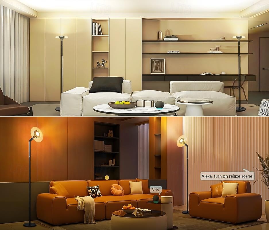 Lámpara de pie RGB para sala de estar, lámpara de pie inteligente con control remoto de aplicación para dormitorio, oficina y lectura. 2025 - $54.99 –P7