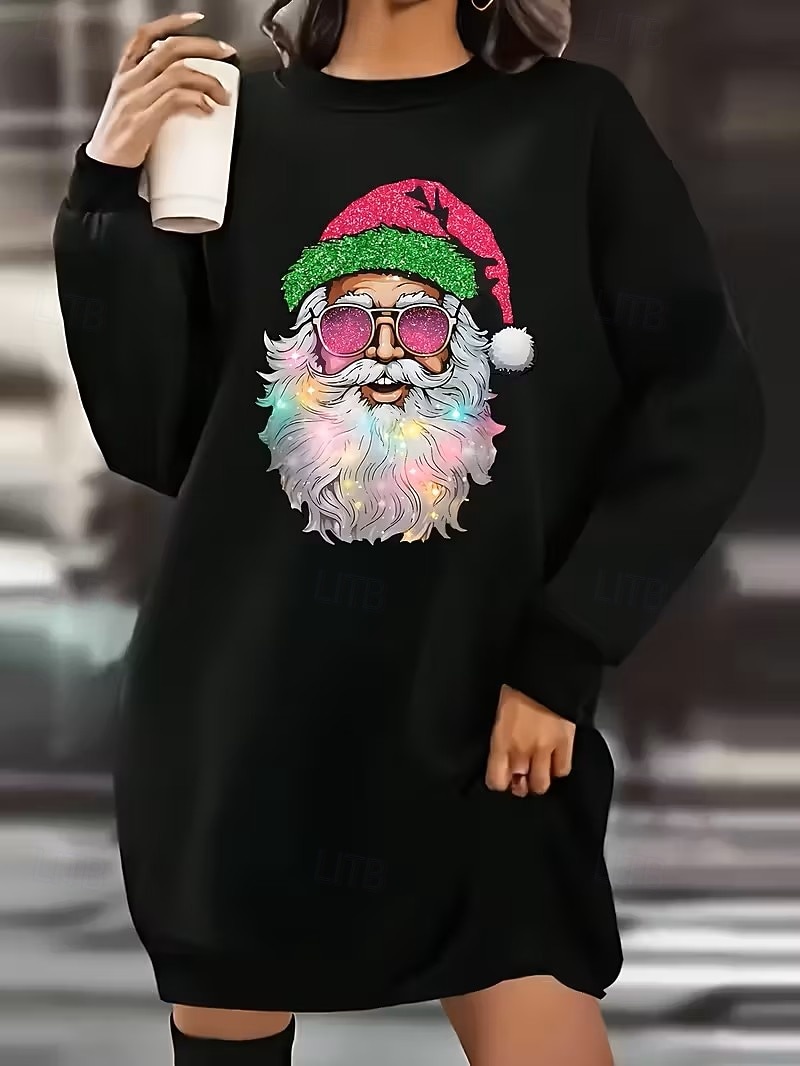 Damskie Czarny Czerwony Khaki Jesień Zima Sukienka mini Sukienka trapezowa Sukienka sportowa Urlop Codzienny Na zewnątrz Urlop Dom Luźna Geometryczny Kratka Kolorowy blok Półgolf 2025 - $31.99 –P1