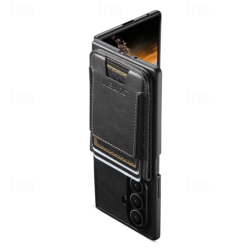 телефон Кейс для Назначение SSamsung Galaxy Z-образный сгиб 7 Z-сгиб 6 Z Fold 5 Кошелек для карт Полная защита тела Защита от удара Ретро ТПУ Кожа PU 2025 - $18.99 –P5