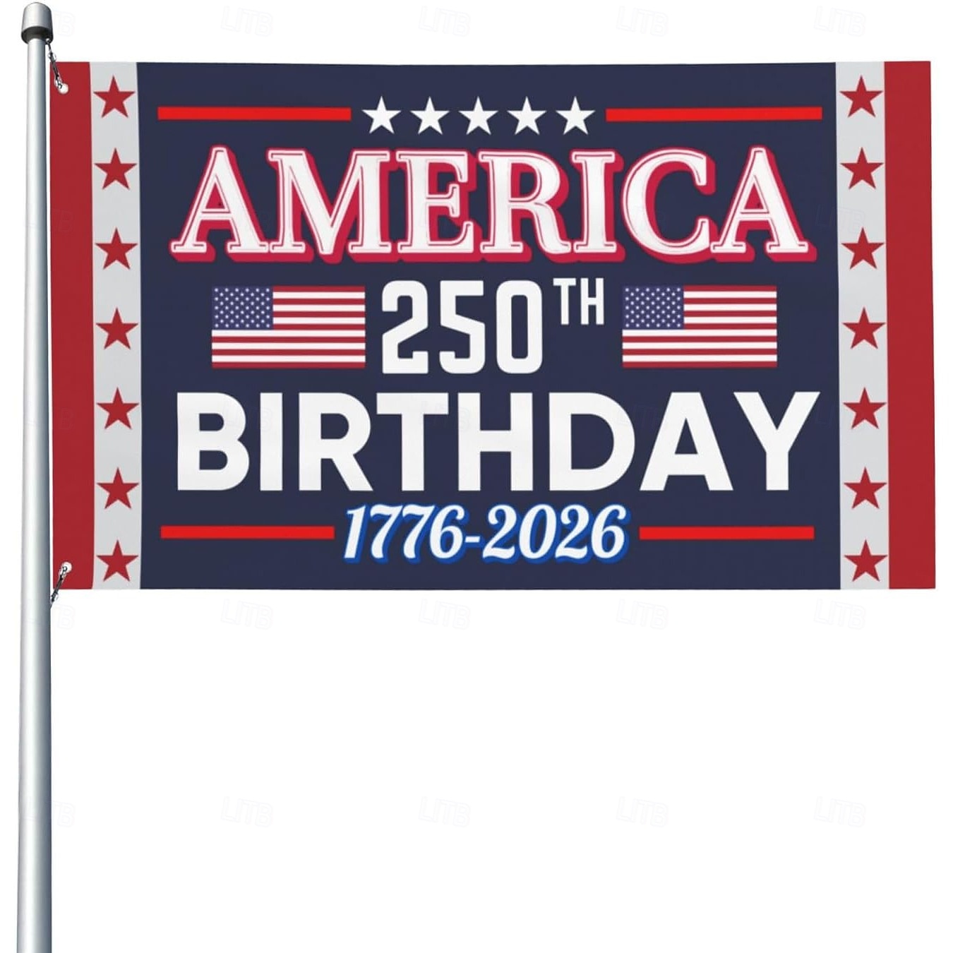Bandiera del 250° anniversario degli Stati Uniti 1776-2026, striscione patriottico americano per esterni, per la celebrazione del giorno dell'indipendenza, per la decorazione di giardini, cortili o del 2026 a $11.49 –P5
