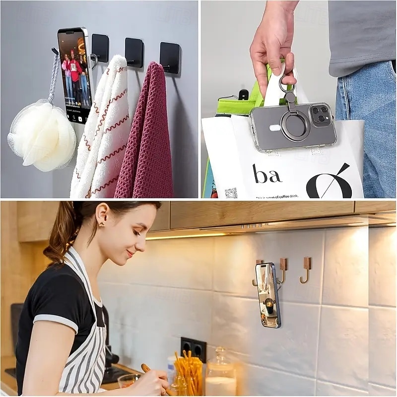 2025年 磁気電話グリップ、ジャイロスコープ電話リングホルダーグリップ、ハンドヘルド電話指サポートスタンド、デスクトップ電話スタンドに最適  コレクション – $15.99 –P4