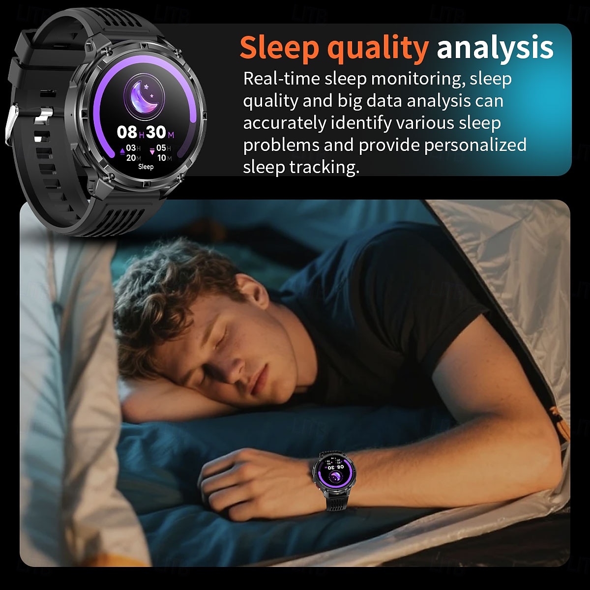 HT33 Smart Watch 1.7-inch BT Call Compass Health Monitor Waterproof LED Flashlight Outdoor 1100mAh Battery Smartwatch 2025 - $48.99 –P10