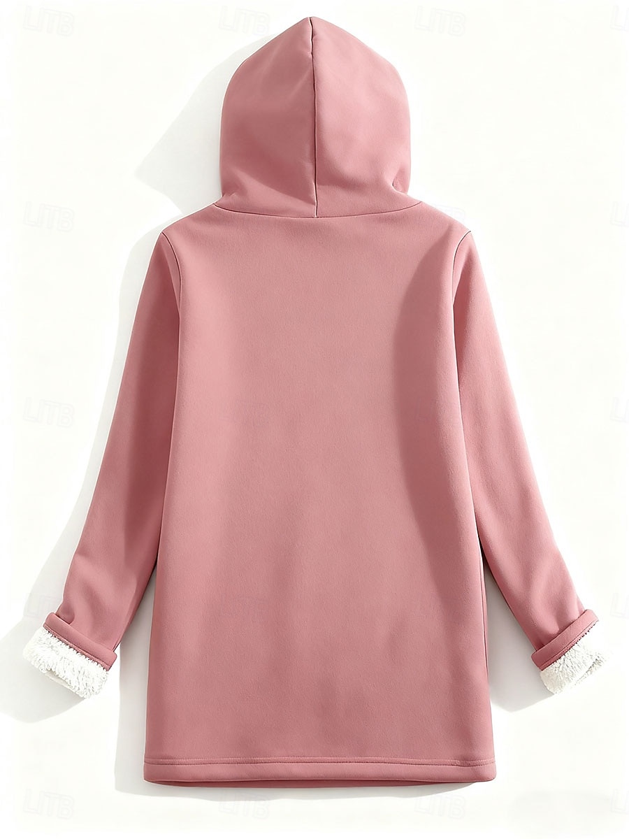 Női Pulóver Hoodie pulóver Grafika Szöveg Alkalmi Comfrt Hosszú ujj Kapucni Normál felsők Utca Hétköznapi Nyomtatott Arcpír rózsaszín Medence Szürke Ősz Tél 2025 - $33.99 –P3