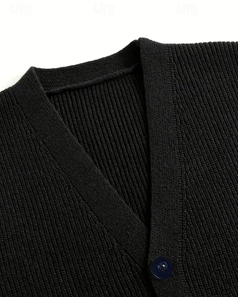 Ανδρικά Πουλόβερ γιλέκο Φόρεμα πουλόβερ Γιλέκο Πλεκτά Γιλέκο ζακέτα Κοτλέ Πλέκω Κανονικά μπλουζάκια Κουμπιά Σκέτο Λαιμόκοψη V Μοντέρνα Κλασσικό Διακοπές Καθημερινά Ρούχα Ρούχα Φθινόπωρο Χειμώνας Μαύρο 2026 - $13.99 –P4