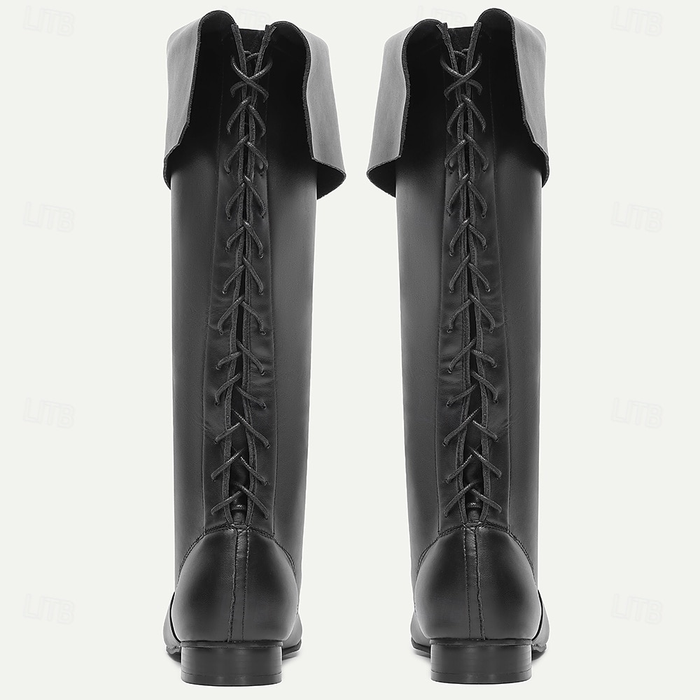 stivali alti medievali rinascimentali da uomo con risvolto, calzature vintage retrò per cosplay, spettacoli teatrali, eventi larp e feste a tema del 2026 a $64.99 –P4