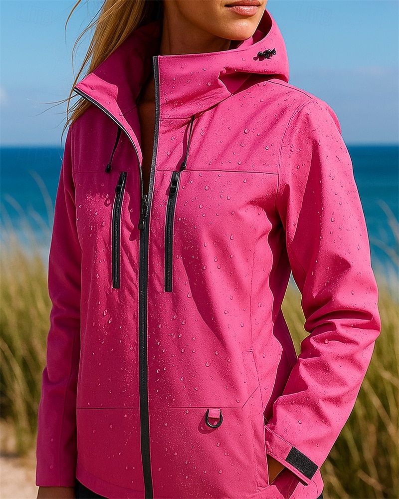 Women's Hiking Jacket Fleece Jacket Winter Coat 3 in 1 Jacket Winter Autumn / Fall Outdoor Waterproof Windproof Top Black White Yellow Pink Blue 2026 - $31.99 –P3