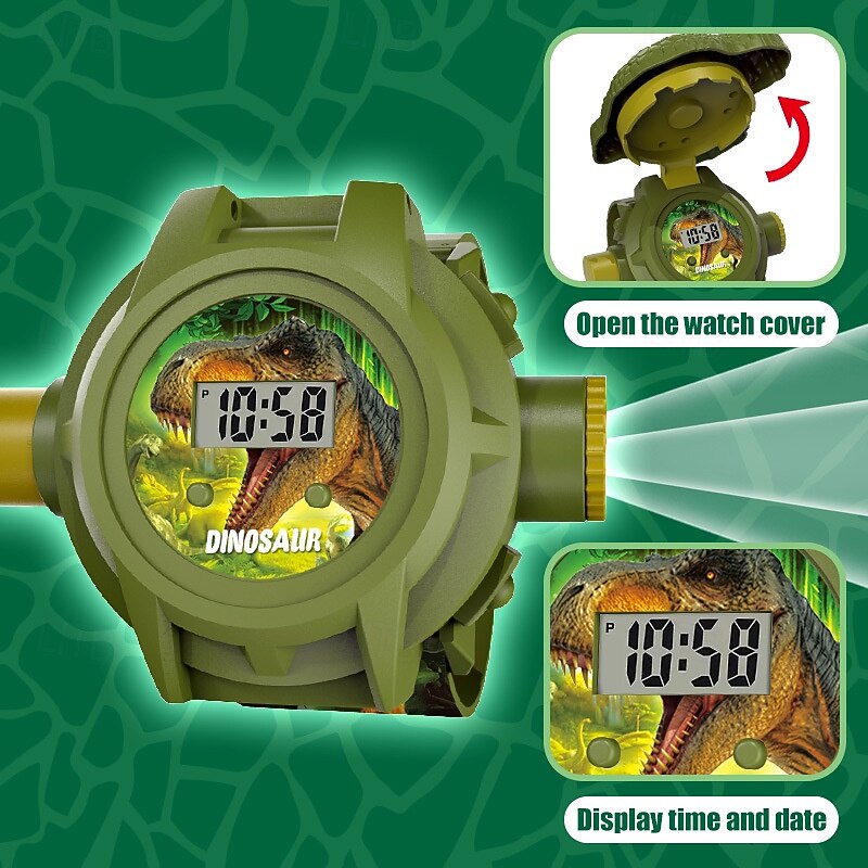 Orologio da polso digitale con proiezione spettrale di Halloween, 24 divertenti disegni di cartoni animati, con copertura di zucca luminosa - fantastico regalo per le feste &bomboniera per ragazzi e del 2025 a $27.99 –P16