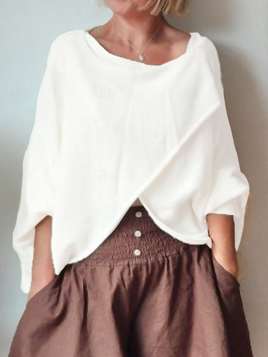 Women's Blouse Casual Blue Sage Green White Red Dusty Blue Spring Fall 2026 - $21.99 –P1