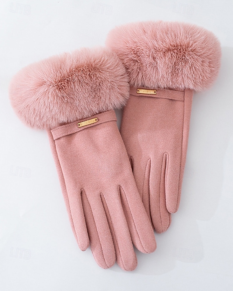 Femmes 1 Paire Bouts des doigts / Gants hiver Streetwear / Extérieur Gants - Couleur Unie Doigt complet de 2025 ? $6.99 –P5