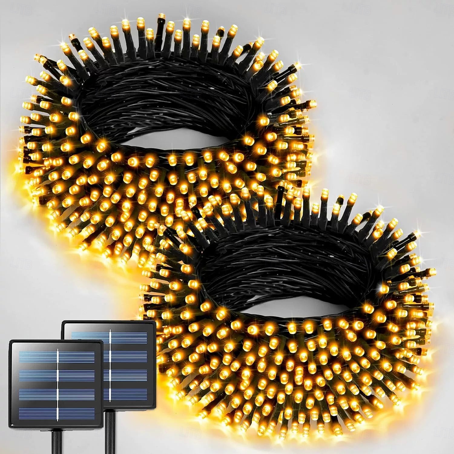 1 stuk zonne-lichtsnoer Halloween buitendecoratie IP65 waterdicht zonne-sprookjesachtige twinkelende lichtjes 8 verlichtingsmodi geschikt voor Halloween, Kerstmis, feest, boom, bruiloft, tuin, balkon, 2025 - $12.99 –P10